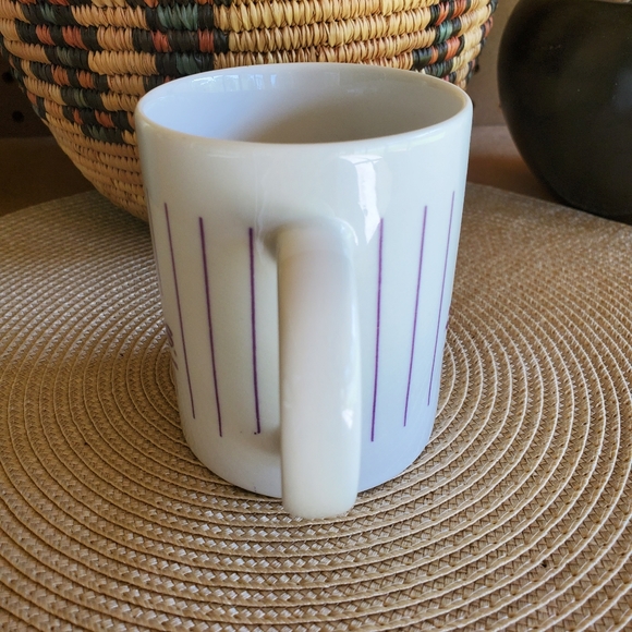 Vintage Las Vegas Sands Hotel Casino Coffee Mug Purple and White Pin Stripe - Picture 3 of 6
